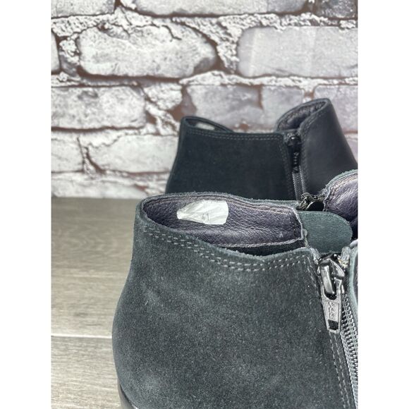 NAOT Helm Black Leather Suede Ankle Boots Zip Booties Women’s Sz 41EU/10.5M US - Picture 13 of 16